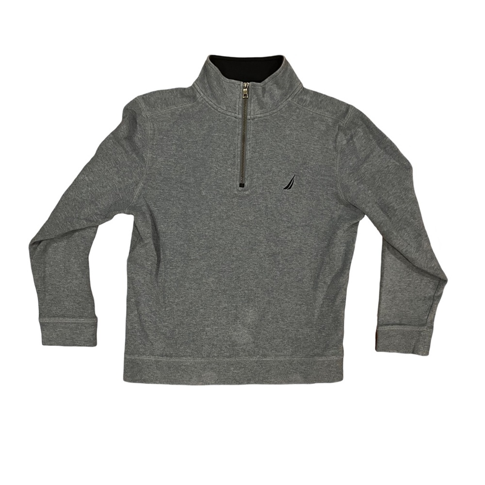 Nautica Gray Quarter-Zip Sweater